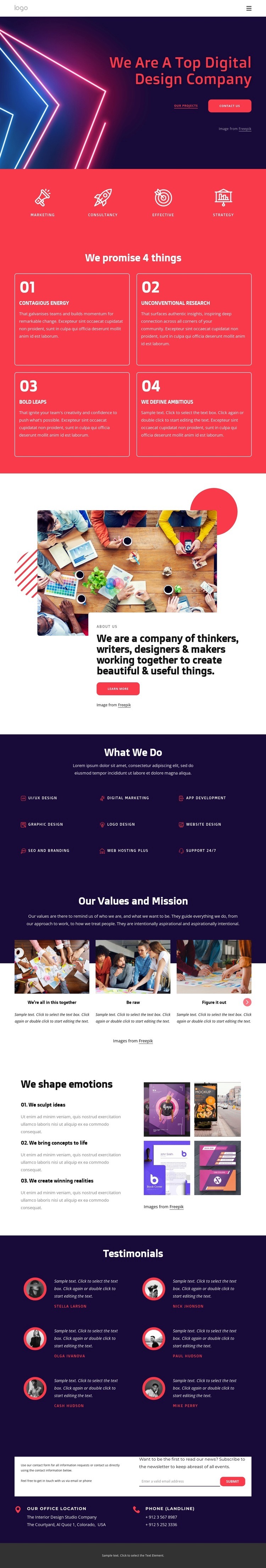 Vi är ett toppföretag inom digital design Html webbplatsbyggare