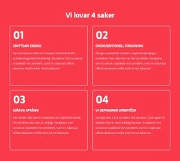 Vi Lovar 4 Saker HTML5-Mall