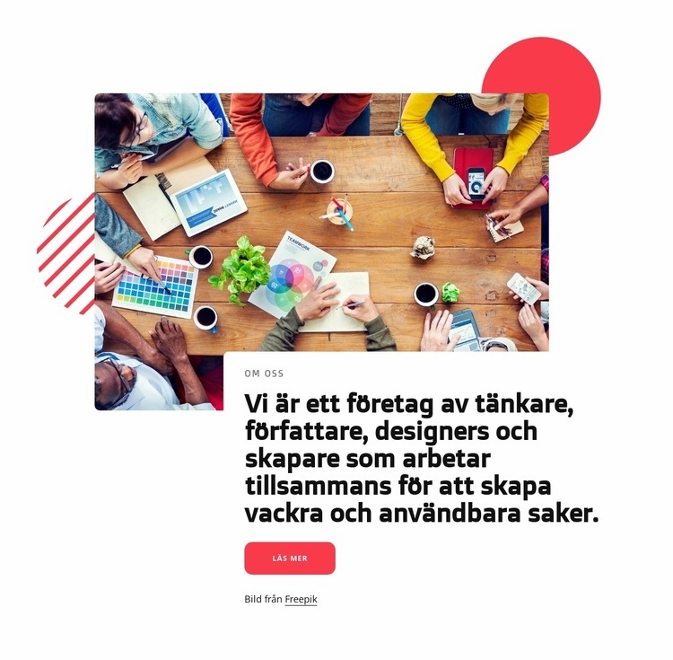 Vi är ett företag av kreativa tänkare och designers CSS -mall