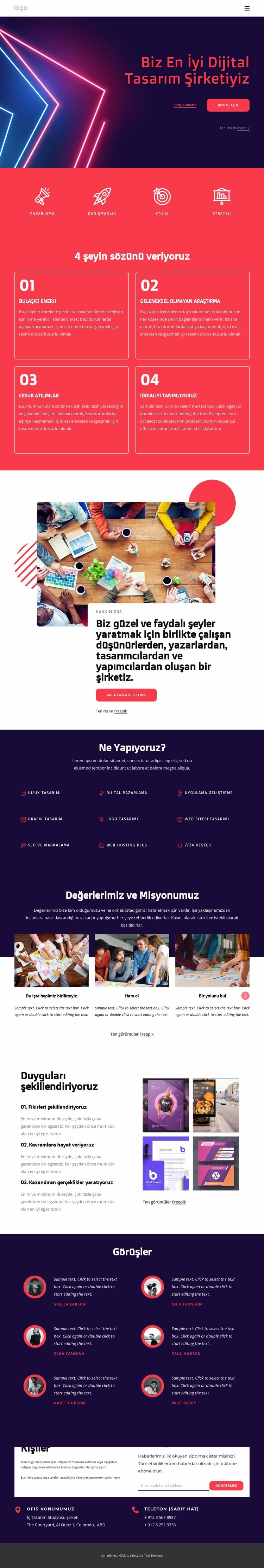 Biz lider bir dijital tasarım şirketiyiz Açılış sayfası