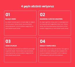 4 Şeyin Sözünü Veriyoruz HTML Şablonu