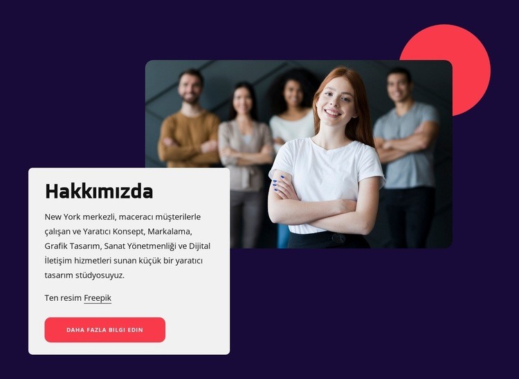 Tasarım şirketi hakkında Web Sitesi Mockup'ı