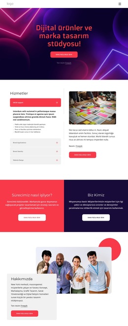Dijital Ürünler Ve Marka Tasarım Stüdyosu - Web Sitesi Şablonunu Indirme