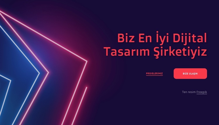 Biz en iyi tasarım şirketiyiz Web Sitesi Şablonu