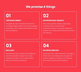 We Promise 4 Things - Website Editor