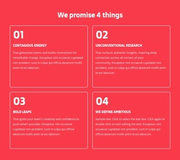 We Promise 4 Things - Website Template Free Download