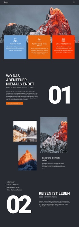 Bergschönheit Auf Reisen - HTML5-Vorlage