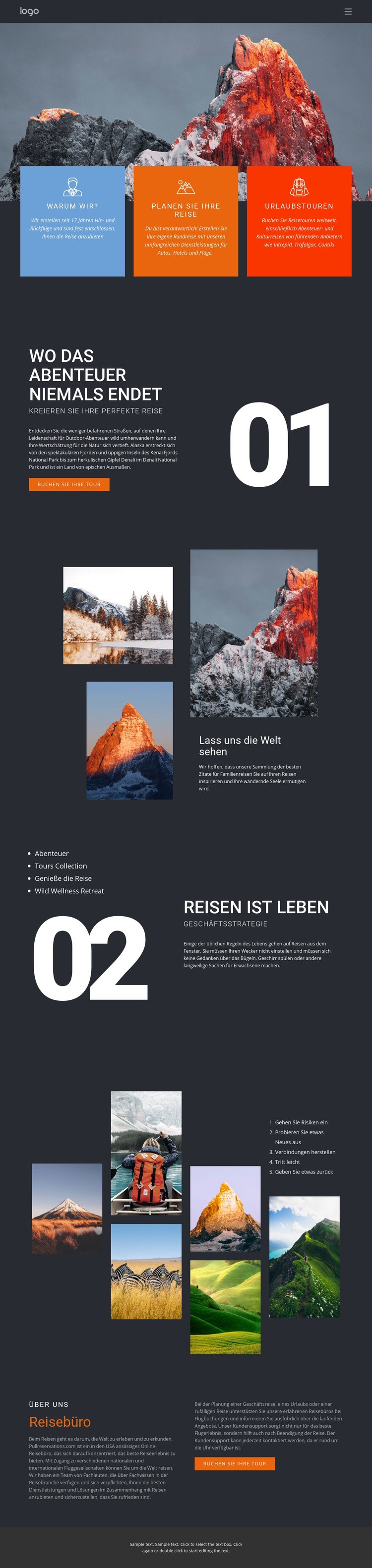 Bergschönheit auf Reisen HTML Website Builder