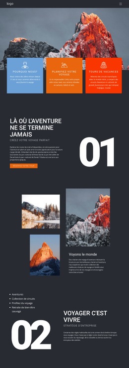 Beauté De La Montagne En Voyage - Modèle HTML5 Réactif