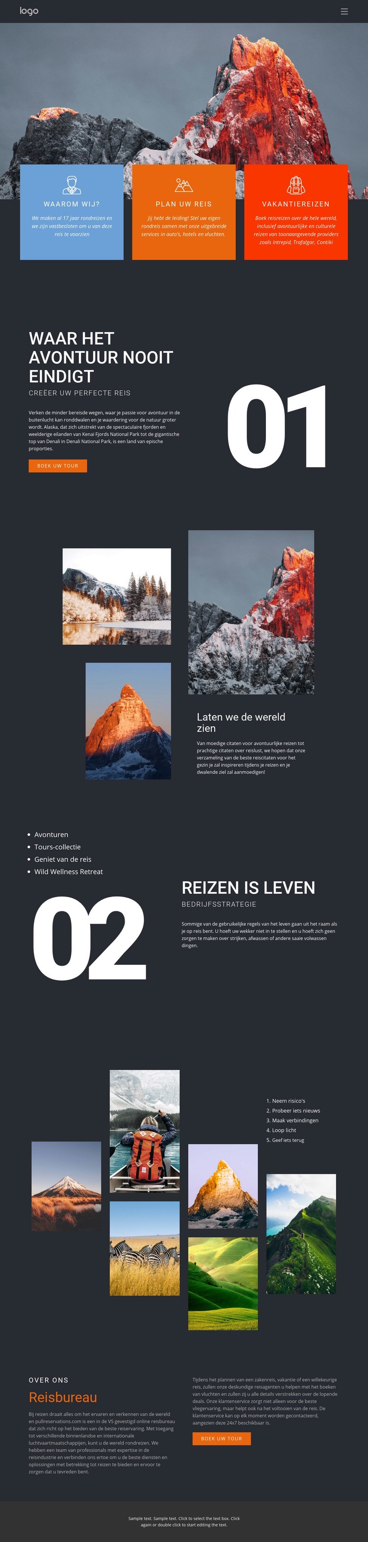 Bergschoonheid in reizen WordPress-thema