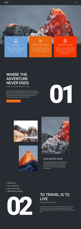 Mountain Beauty In Travel Website Editor Free