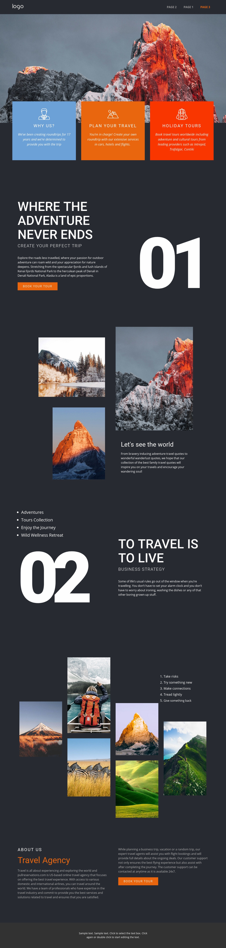 Mountain beauty in travel Wix Template Alternative