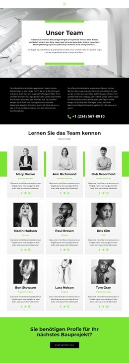 Team Führt Zum Erfolg - Modernes Website-Design