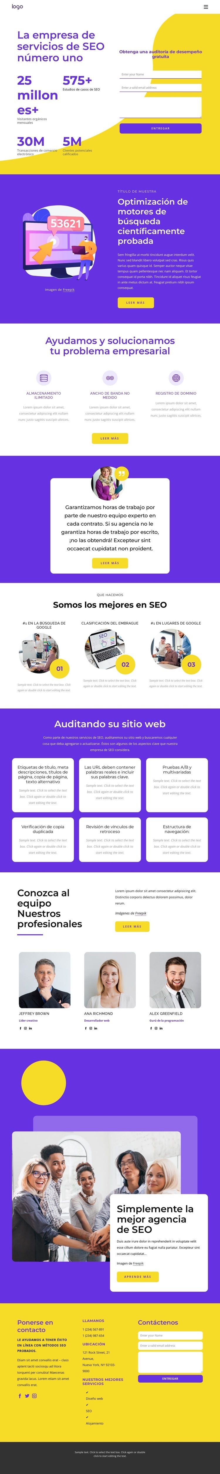 empresa de servicios SEO Creador de sitios web HTML