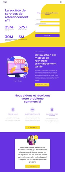 Entreprise De Services De Référencement Modèle CSS De Base