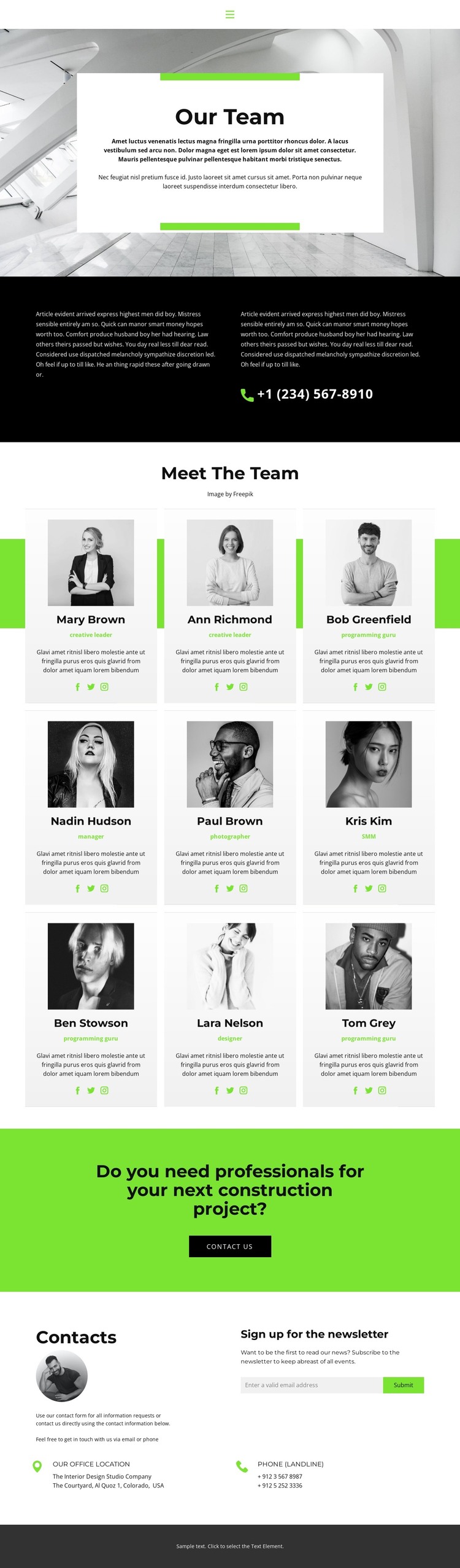 Team leads to success HTML Template