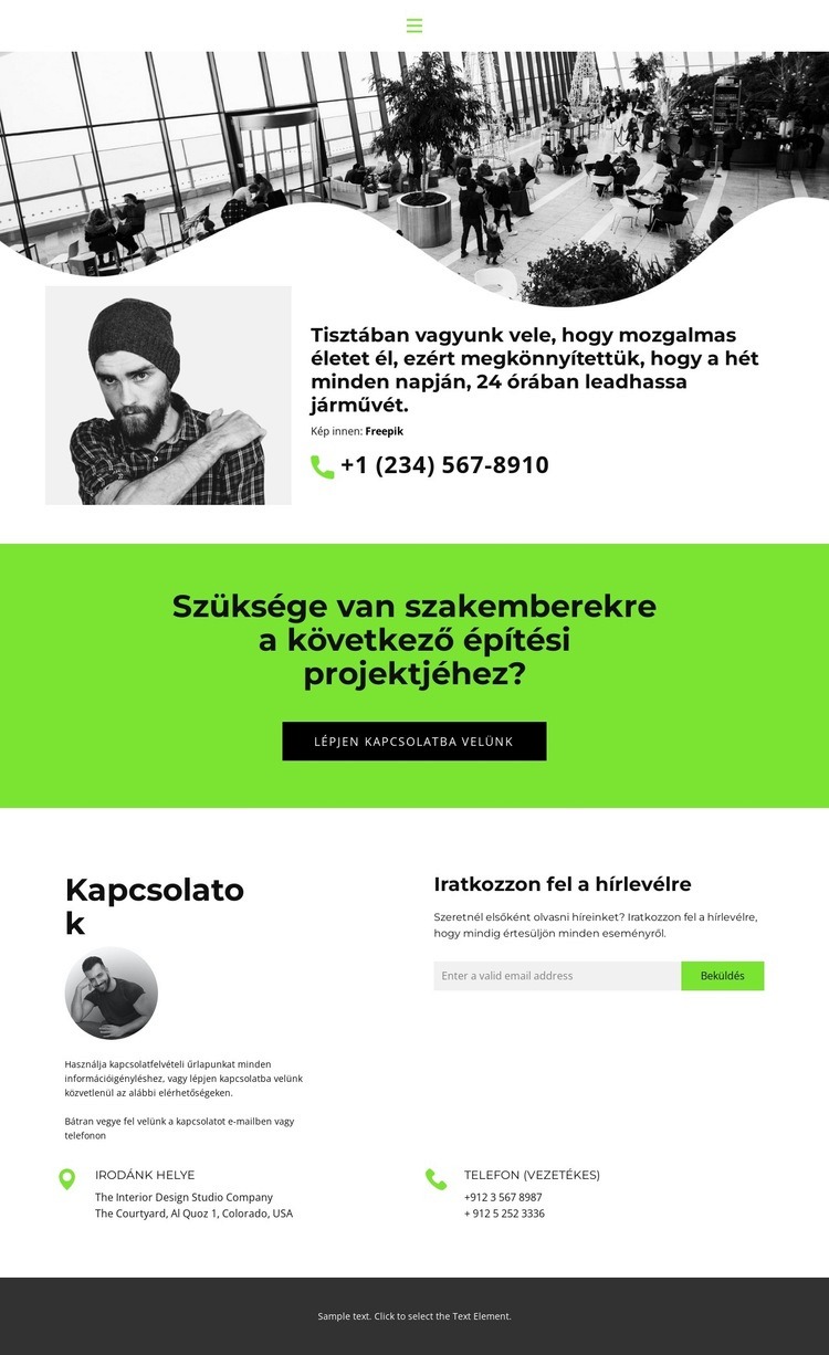 Csevegés velünk HTML Sablon