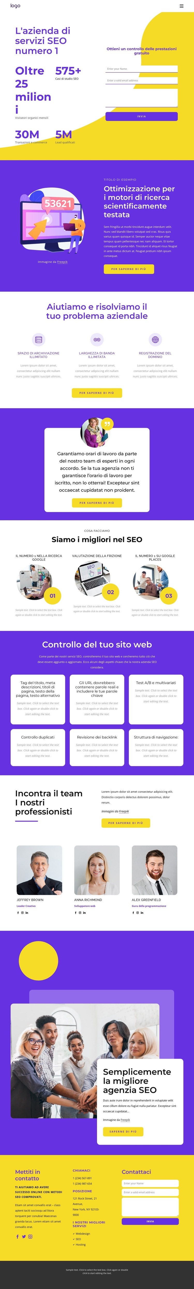 Azienda di servizi SEO Costruttore di siti web HTML