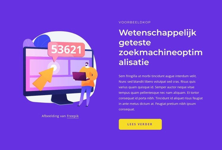 Wetenschappelijk geteste SEO Html Website Builder