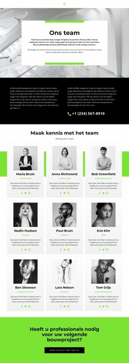 Prachtige HTML5-Sjabloon Voor Team Leidt Tot Succes