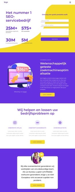 SEO-Dienstenbedrijf - Persoonlijk Websitesjabloon