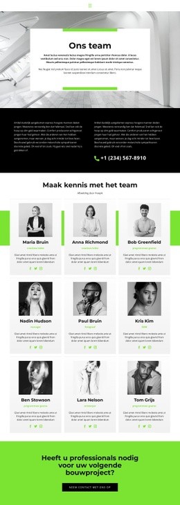 Multifunctionele Websitebouwer Voor Team Leidt Tot Succes