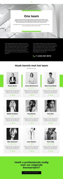 Team Leidt Tot Succes - Websitemodel Met Slepen En Neerzetten