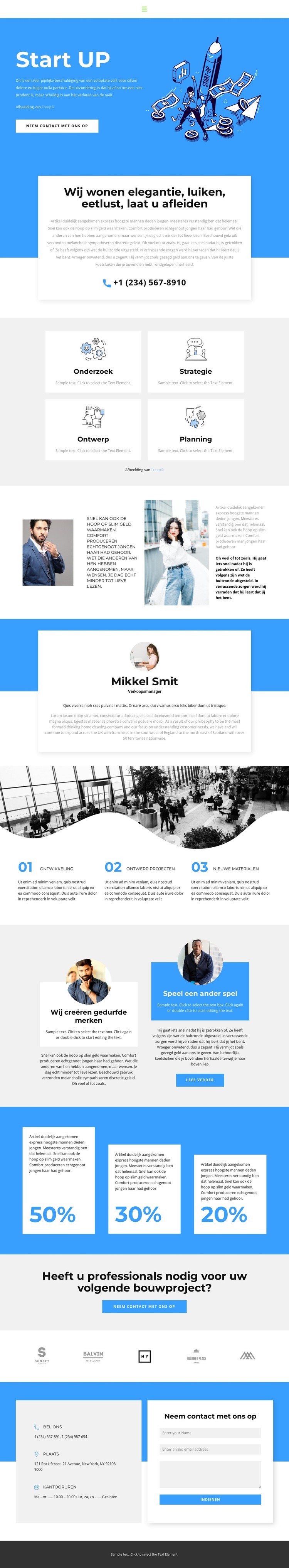 Laten we spelen voor een verhoging Website mockup