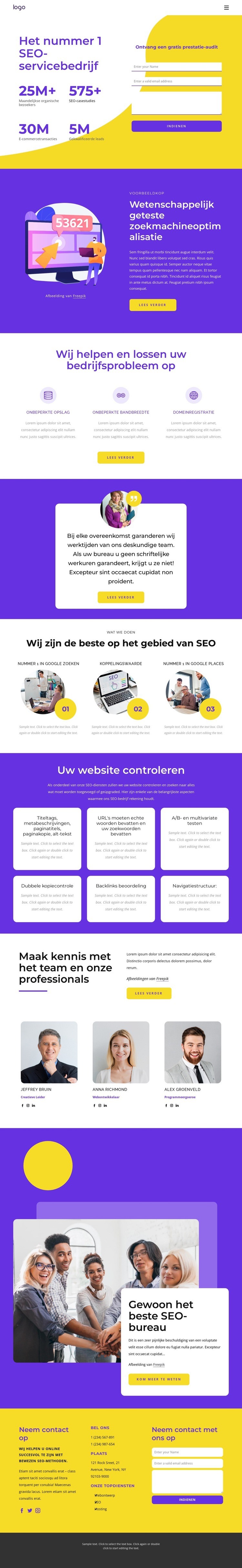 SEO-dienstenbedrijf Website mockup