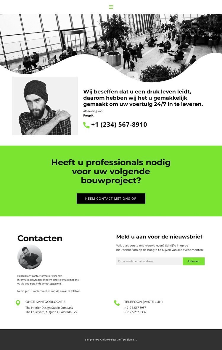 chat met ons Website ontwerp