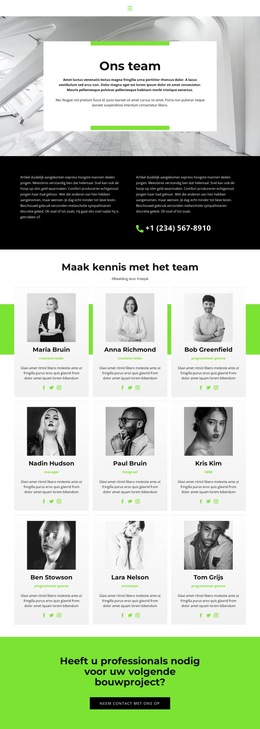 Team Leidt Tot Succes - Gratis CSS-Thema