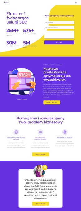 Firma Świadcząca Usługi SEO - Przeciągnij I Upuść Motyw WordPress