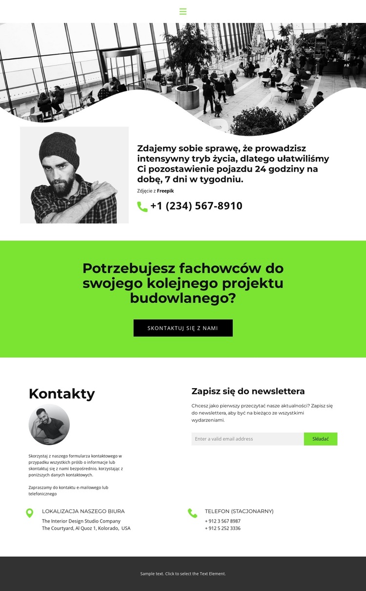 Porozmawiaj z nami Szablon witryny sieci Web