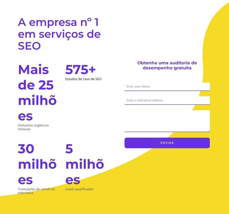 Somos uma empresa de serviços de SEO Modelos de construtor de sites