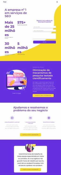 Empresa De Serviços De SEO - Modelo HTML5