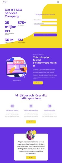 SEO-Tjänsteföretag Grundläggande CSS-Mall