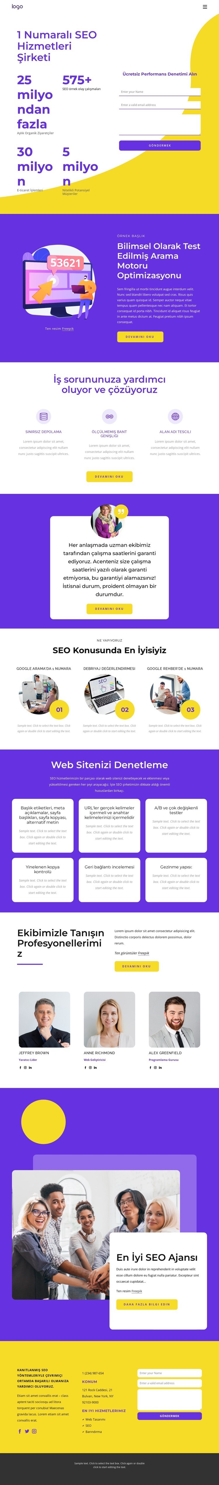 SEO hizmetleri şirketi Şablon