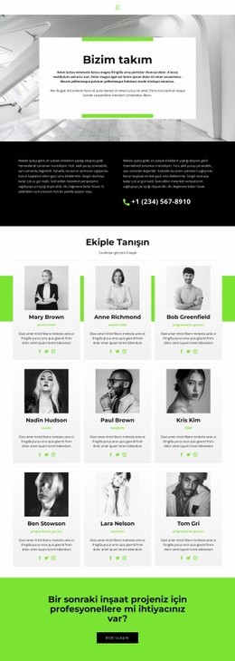 Takım Başarıya Götürür - Web Sitesi Modelini Sürükleyip Bırakın