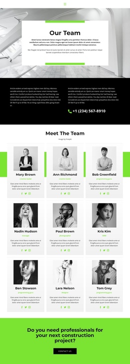 Team Page