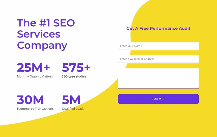 We are seo services company Landing Page