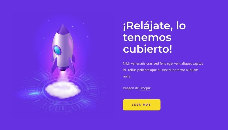 Relax, we got you covered Maqueta de sitio web