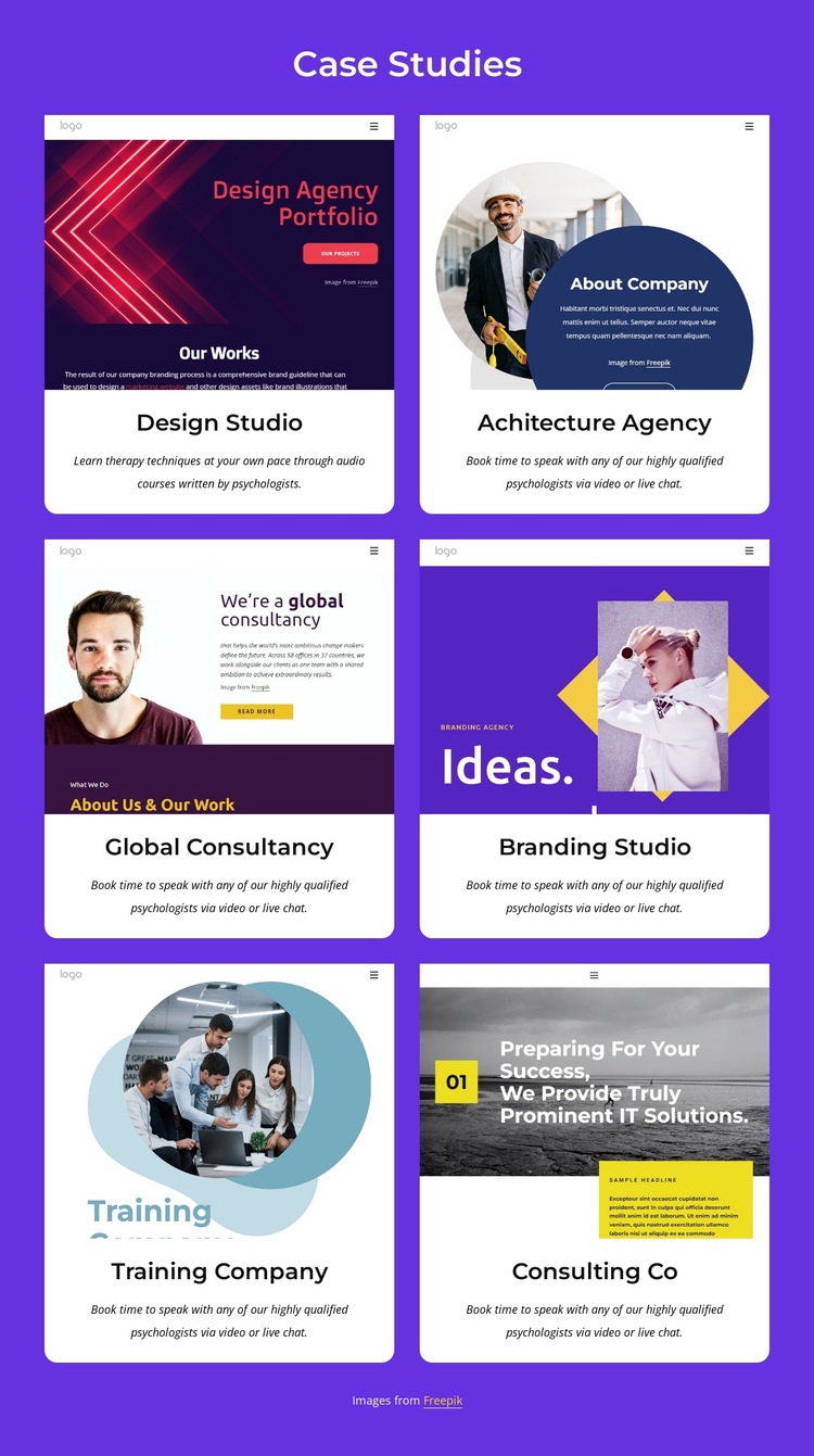 Creative consultancy specializing in brand expression HTML5 Template