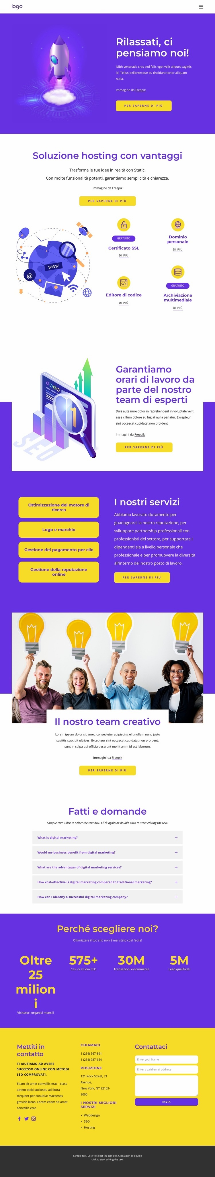 I migliori servizi SEO Mockup del sito web