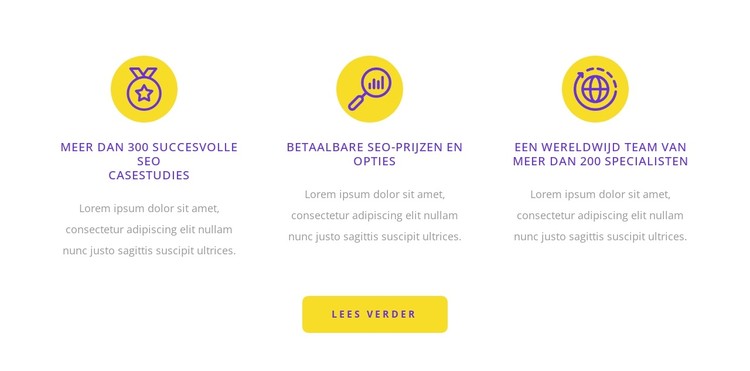 Zoek machine optimalisatie CSS-sjabloon