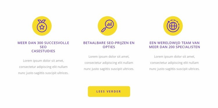 Zoek machine optimalisatie Website Builder-sjablonen