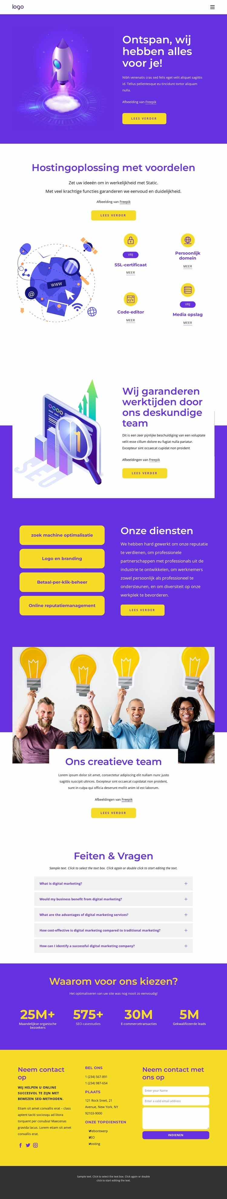 Beste SEO-diensten Website Builder-sjablonen