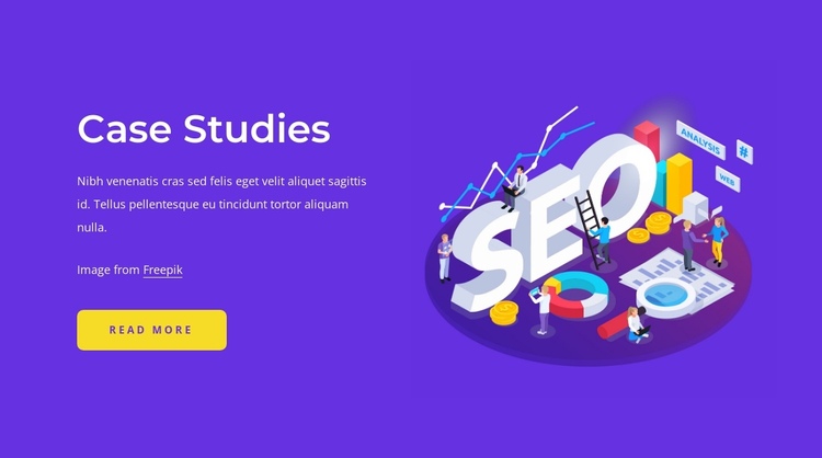 SEO case studies One Page Template