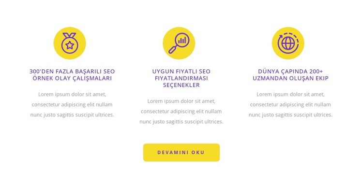 Arama motoru optimizasyonu Web Sitesi Oluşturucu Şablonları