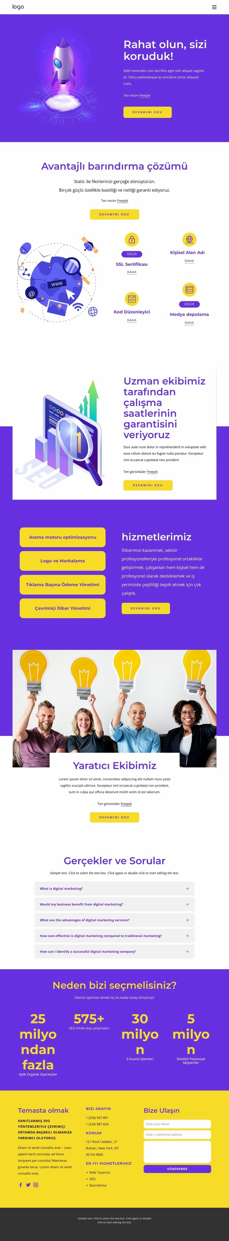 En iyi SEO hizmetleri Web sitesi tasarımı