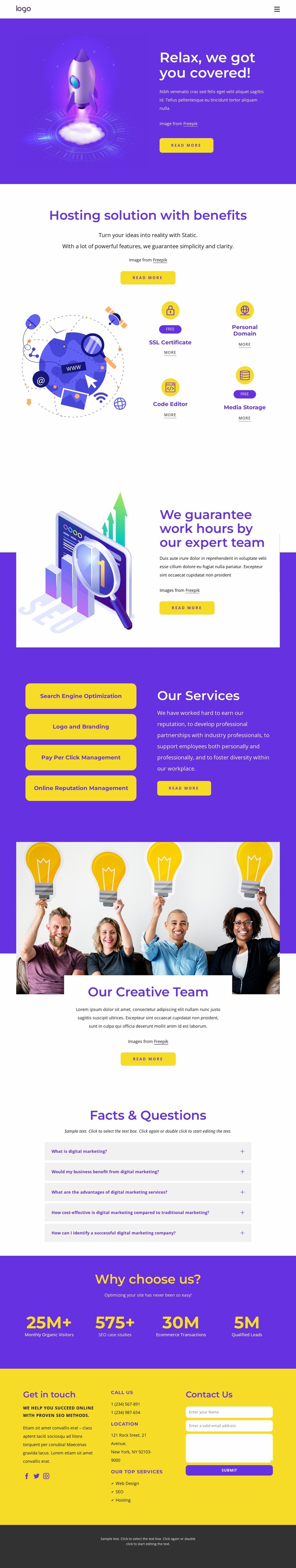 Best SEO services Website Mockup